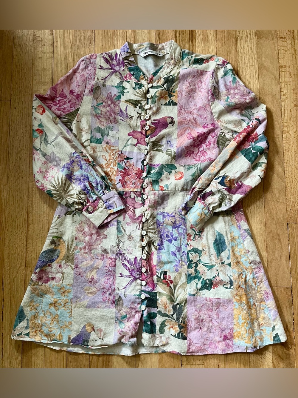 ZARA W’s Summer Dress Duster Jacket Floral XXL